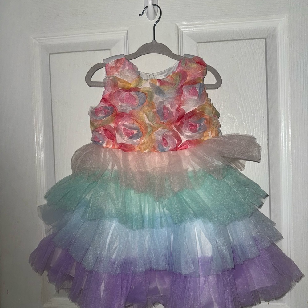 Colorful Floral Layered Dress